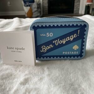 Kate Spade Bon voyage stamps wallet coin purse